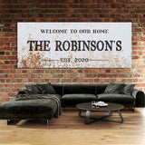 Welcome To Home Family Name Metal Wall Art