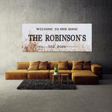 Welcome To Home Family Name Metal Wall Art