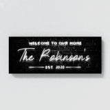 Welcome To Home Family Name Neon Wall Art