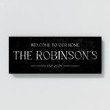Welcome To Home Family Name Silver Wall Art