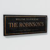 Welcome To Home Family Name Stone Wall Art