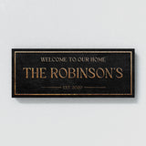 Welcome To Home Family Name Stone Wall Art