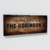 Welcome To Home Family Name Wooden Wall Art