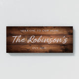Welcome To Home Family Name Wooden Wall Art