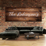 Welcome To Home Family Name Wooden Wall Art