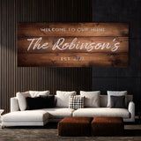 Welcome To Home Family Name Wooden Wall Art