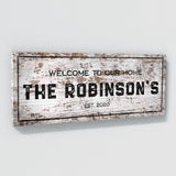 Welcome To Home Family Name Wooden Wall Art