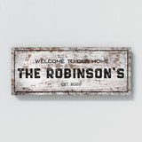 Welcome To Home Family Name Wooden Wall Art