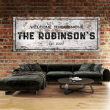 Welcome To Home Family Name Wooden Wall Art