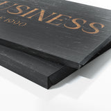 Your Business Company Black Wood Wall Art