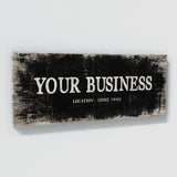 Your Business Company Black Wood Wall Art
