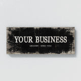 Your Business Company Black Wood Wall Art