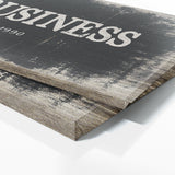 Your Business Company Black Wood Wall Art