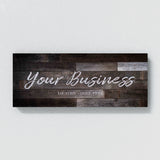 Your Business Company Darker Wooden Wall Art