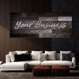 Your Business Company Darker Wooden Wall Art