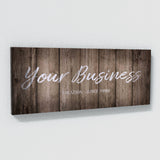 Your Business Company Grey Wooden Wall Art