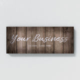 Your Business Company Grey Wooden Wall Art