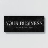 Your Business Company Marble Black Wall Art