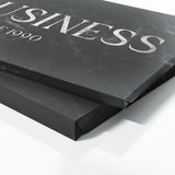 Your Business Company Marble Black Wall Art