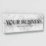 Your Business Company Marble White Wall Art