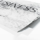 Your Business Company Marble White Wall Art