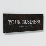 Your Business Company Metal Rust Black Wall Art