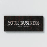 Your Business Company Metal Rust Black Wall Art