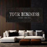 Your Business Company Metal Rust Black Wall Art