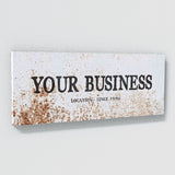 Your Business Company Metal White Wall Art