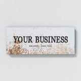 Your Business Company Metal White Wall Art