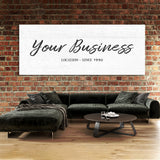 Your Business Company White Wall Art