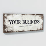 Your Business Company White Wood Wall Art