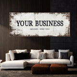 Your Business Company White Wood Wall Art