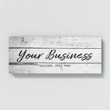 Your Business Company White Wooden Wall Art