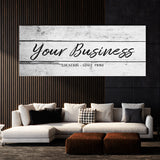 Your Business Company White Wooden Wall Art