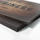 Your Business Company Wooden Black Wall Art