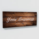Your Business Company Wooden Plank Wall Art