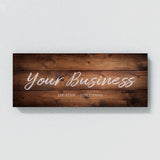 Your Business Company Wooden Plank Wall Art