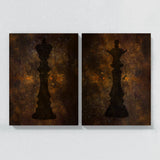 Chess King Queen Abstract Wall Art