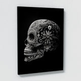 Skull Black White Wall Art