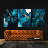 Marble Modern Luxury Azure Wall Art
