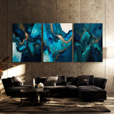 Marble Modern Luxury Azure Wall Art