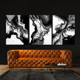 Marble Modern Luxury Black White Wall Art