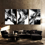 Marble Modern Luxury Black White Wall Art