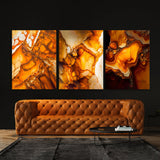 Marble Modern Luxury Orange Wall Art