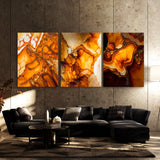 Marble Modern Luxury Orange Wall Art