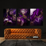 Marble Modern Luxury Purple Wall Art