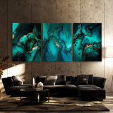 Marble Modern Luxury Turquoise Wall Art