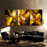 Marble Modern Luxury Yellow Wall Art
