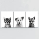 Nurbusery Baby Cat Dog Wolf 2 Wall Art
